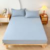 1Pc Plain Color Waterproof Mattress Coverpolyester Material Thin Breathablebedroom Four Seasons Apply Practical Household Product
