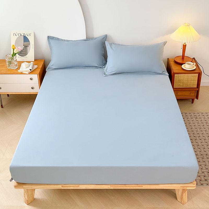 1Pc Plain Color Waterproof Mattress Coverpolyester Material Thin Breathablebedroom Four Seasons Apply Practical Household Product