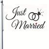 1pc Multi-Size Optional Wedding Flag - UV Fading Resistant Single Side Sew 150D Polyester Banner (White) Wall Banner Poster Banner Breeze Flag Banner