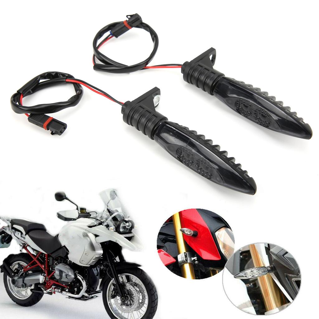 Pair Front Turn Signal Indicator LED Light 12V Replacement for S1000RR R1200GS F800GS