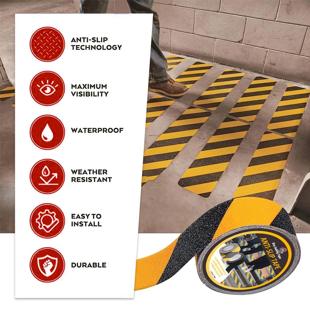 Non Slip Safety Grip Tape Anti-Slip Indoor/Outdoor Stickers Strong Adhesive Safety Traction Tape Stairs Floor Waterproof