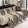 Simple Fashion Sofa Towel Mat Thicken Plush Non-slip All-inclusive Corner Seat Cover Winter Warm Couch Cushion for Living Room