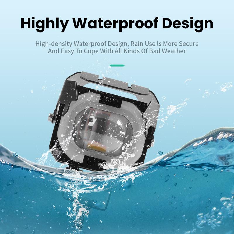 Motocyklové denní světlo Devil Eye Mini reflektor 30W RGB Vysoce výkonný jasný hliníkový přídavný světlomet Dálkové/tlumené mlhové světlo