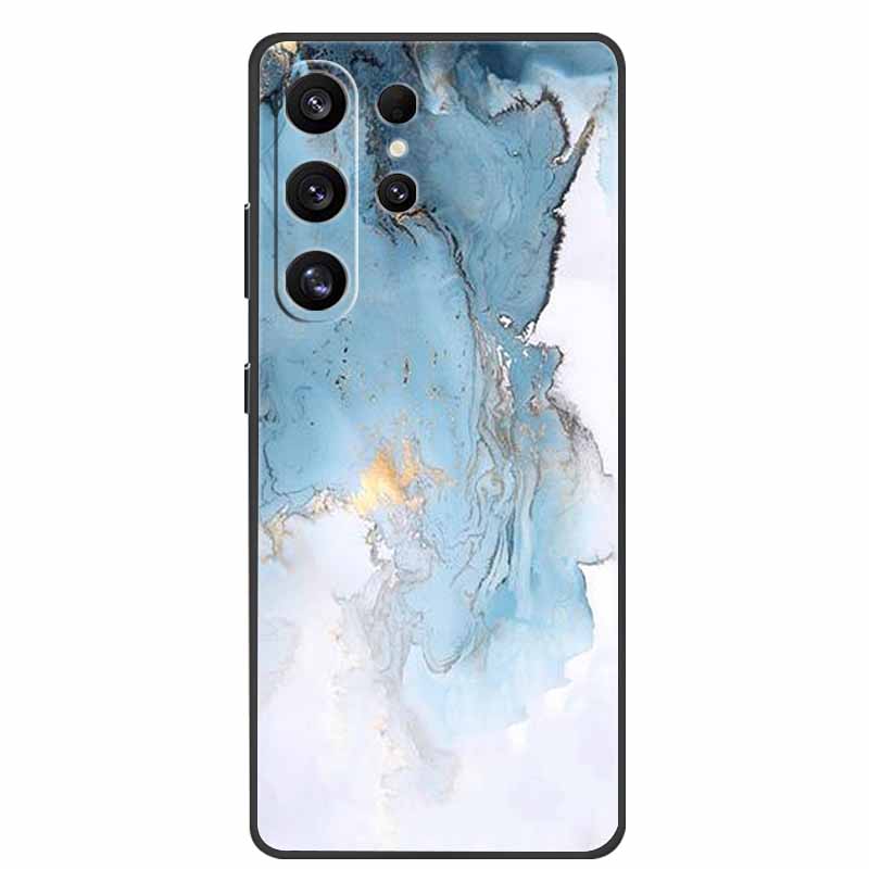 Phone Case For Samsung Galaxy S26 Ultra Colorful Painted Soft Silicone Bumper for Samsung S26 Ultra Case Marble Shockproof Cover
