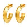 Autumn and winter new titanium steel earrings French fashion simple high-end jewelry personalized niche geometric earrings
