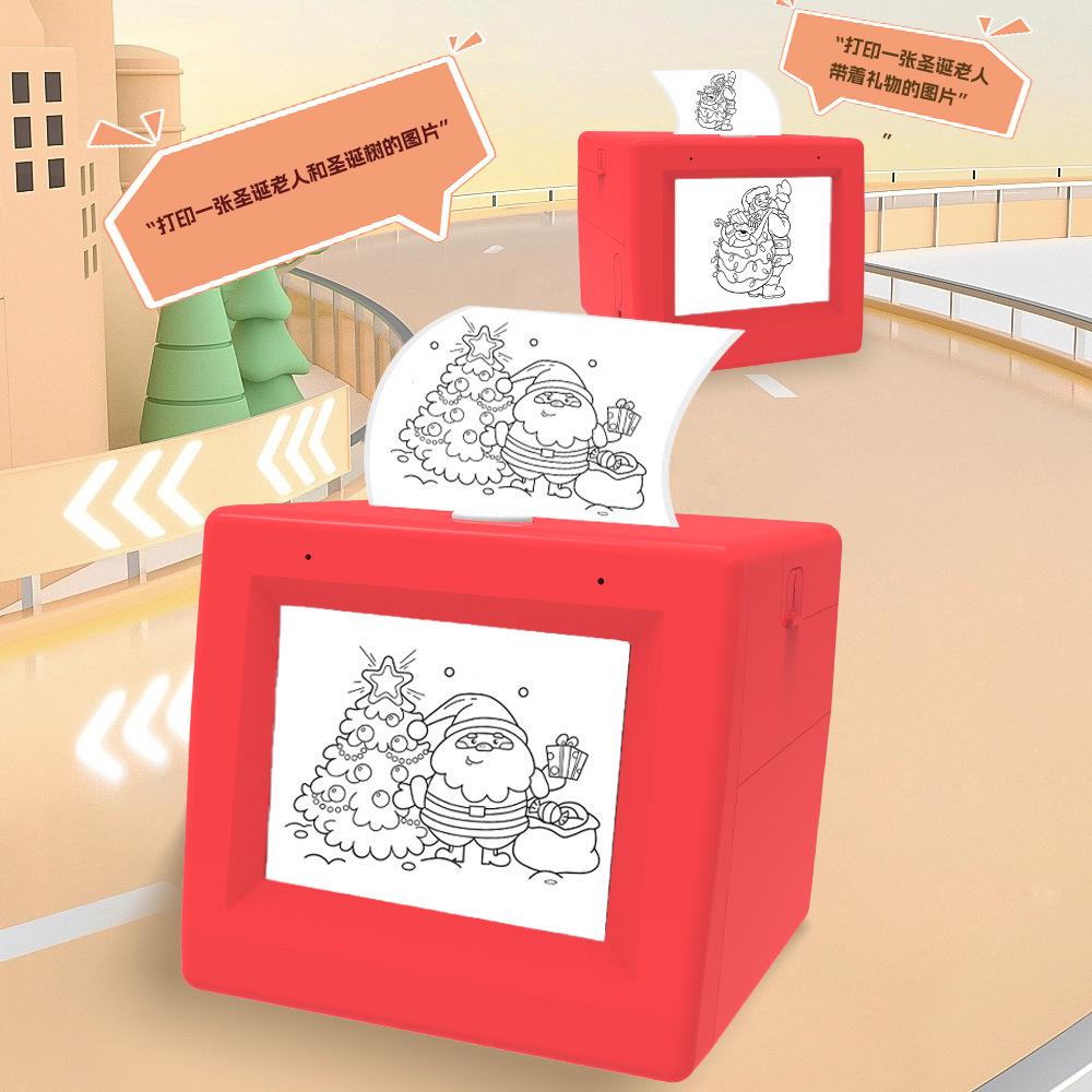 

AI Mini Smart Toy Thermal Inkless Printer with Voice Control червоний