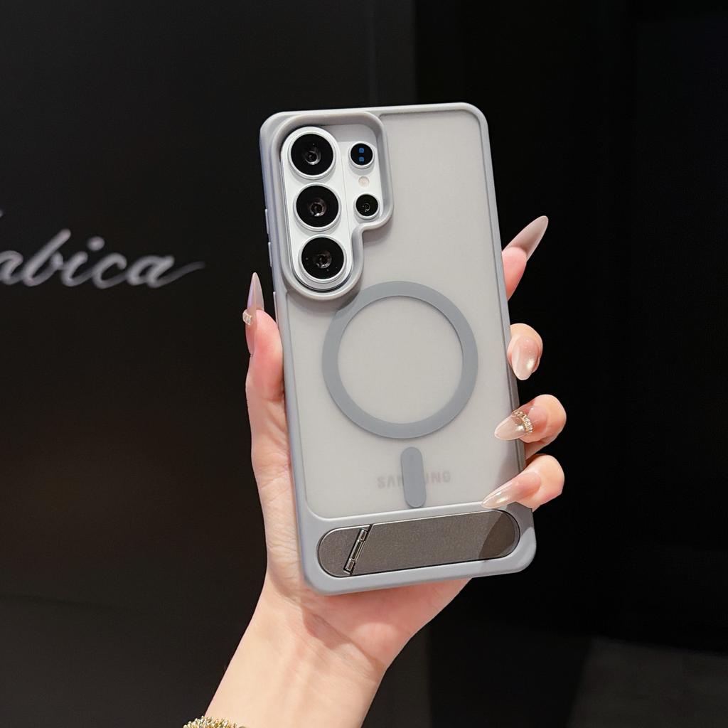 Skin Matte Magnetic Suction for Samsung S26UItra Integrated Bracket, Mobile Phone Case S25Ultra Premium Sense All-inclusive