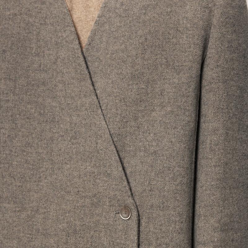 LESS 2024 Winter Merino Wool Stand Collar Coat