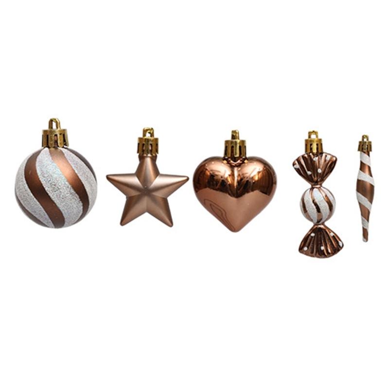 Christmas Tree Decoration Set Holiday Baubles Shatterproof Christmas Tree Decorations Assorted Color Pendant