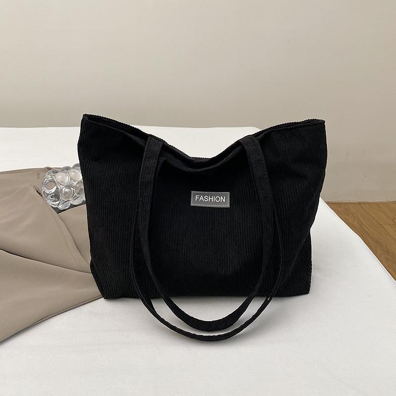 

Stylish Korean Minimalist Large Capacity Shoulder Bag For Women In Black Brown Blue White чёрный