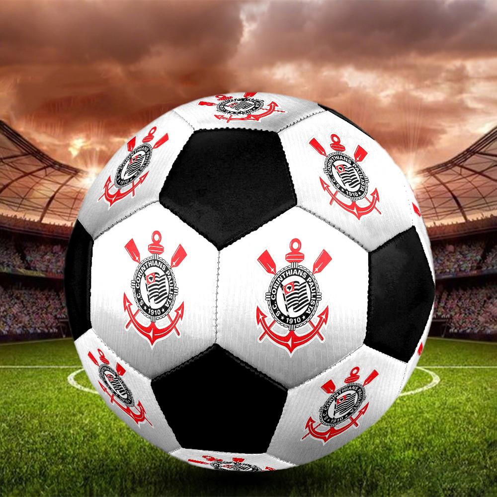Corinthians Soccer Ball Colorful All Ages Machine Stitched PVC Competition Ready Durable High-Bounce.SIZE5
