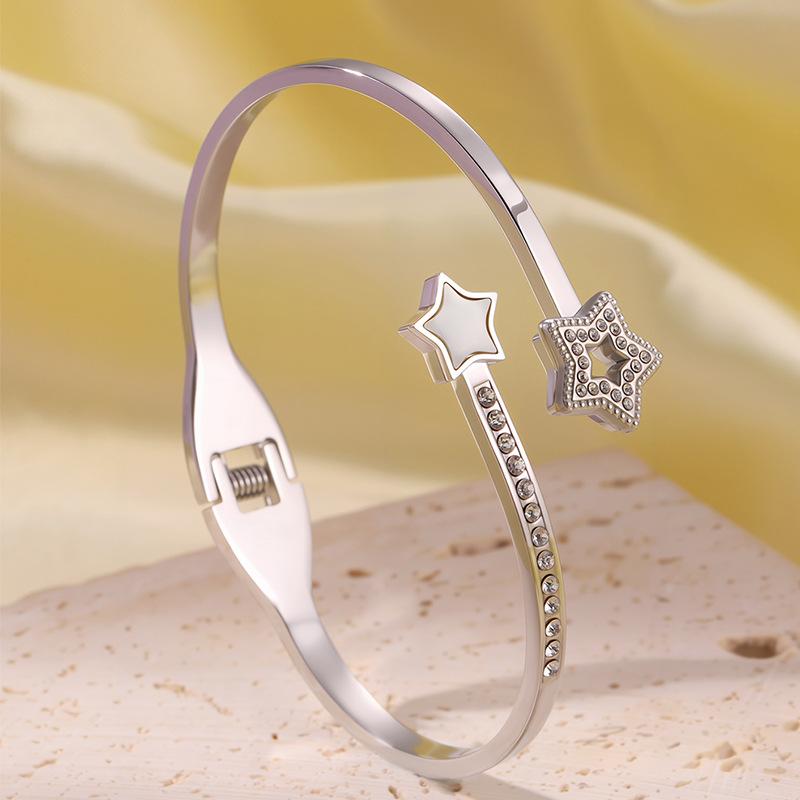 Fashion Couple Style Small Star Opening Female Light Luxury High-end Five-pointed Bracelet