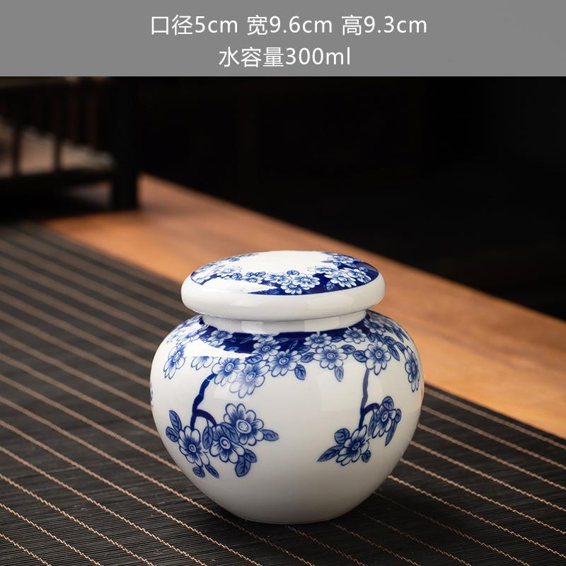 Blue and White Porcelain Tea Jar, Ceramic Jar, Mini Small Sealed Jar, Fragrance Powder Container, Tea Box, Storage Bottle