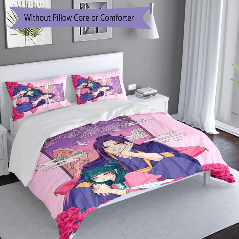 3pcs The Apothecary Diaries pattern bedding set duvet cover set includes duvet cover &pillowcases, perfect all season bedroom decoration & gift