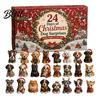 Weihnachts-Adventskalender 2026 Hunde-Kalender, 24-tlg. Acryl-Anhänger-Set mit Mini-Welpen, Festliche Raumfiguren, 2D Flache Baum-Hänge-Countdown