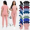 Classic New Nurse Scrubs Set Men Nurse Accessories Medical Uniform Surgical Dental Clinical Top Pants Lab Workwear Clothes