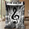 Music Notes Harmony 1 Theme blanket Lightweight Warm Flannel Blanket Decorative Throw Blanket for Home Decoration