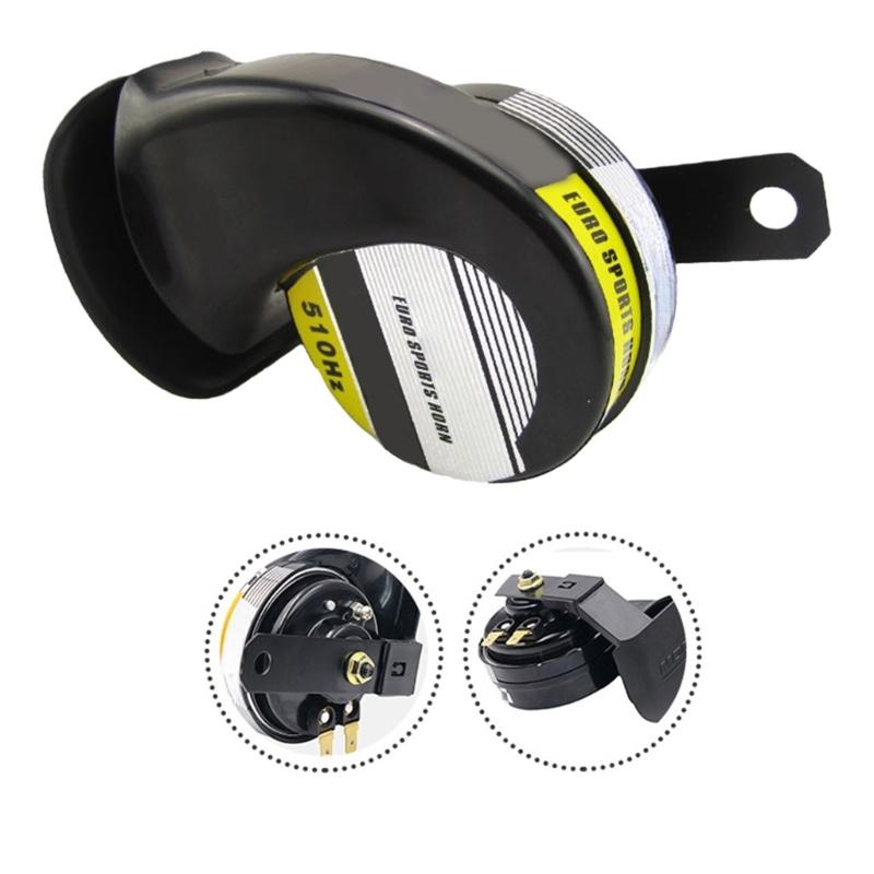 Heavy Duty 12V Metal Snail Horn Universal Fitment Loud Audible Alert Simple Mounting Weatherproof for Motorcycle Car