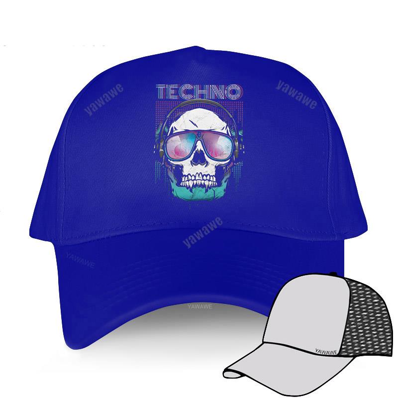 Módní značka Baseballové čepice sunmmer Snapback Hat unisex Awesome Techno Music Skull Head Adult nejnovější golfová čepice Prodyšné klobouky