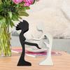 Abstract Couple Wood Ornament Man Woman Silhouette Statue Harmony Between Couple Desk Decoration Gift for Valentine's Day Anniversary