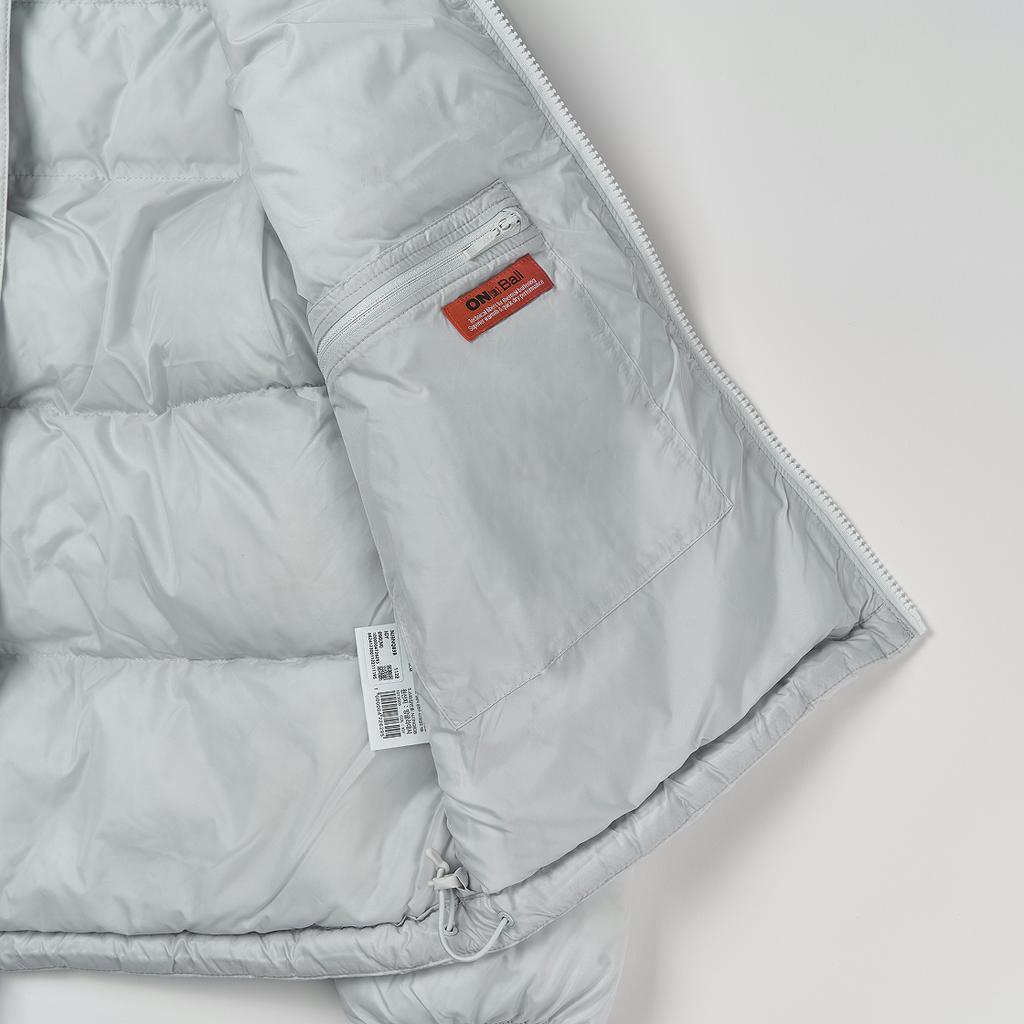 The North Face Logo Zip-Up Stand Collar Long Sleeve Cotton Jacket Women Jackets Ice-Gray NJ3NQ83B