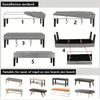 PU Bench Cover Stretch All-inclusive Stool Cover Waterproof Piano Seat Cover Slipcover Living Room Washable Bench Protector