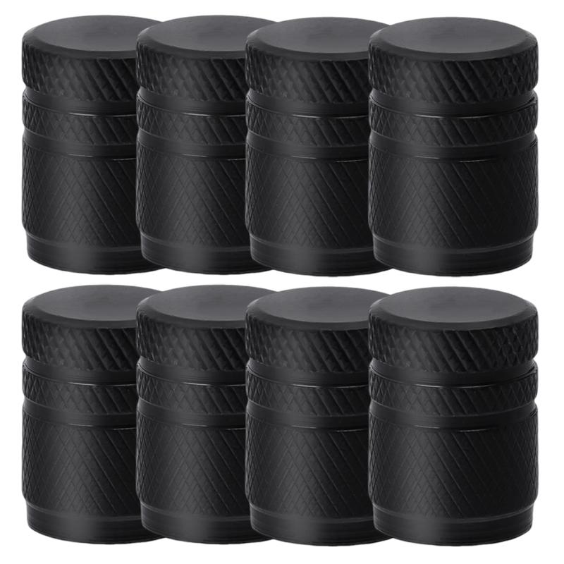 4/8Pcs Car Tire Valve Stems Caps Knurling Style Tire Valve Cap Aluminum Tire Wheel Stem Air Valve Cap Car Universal Accessories