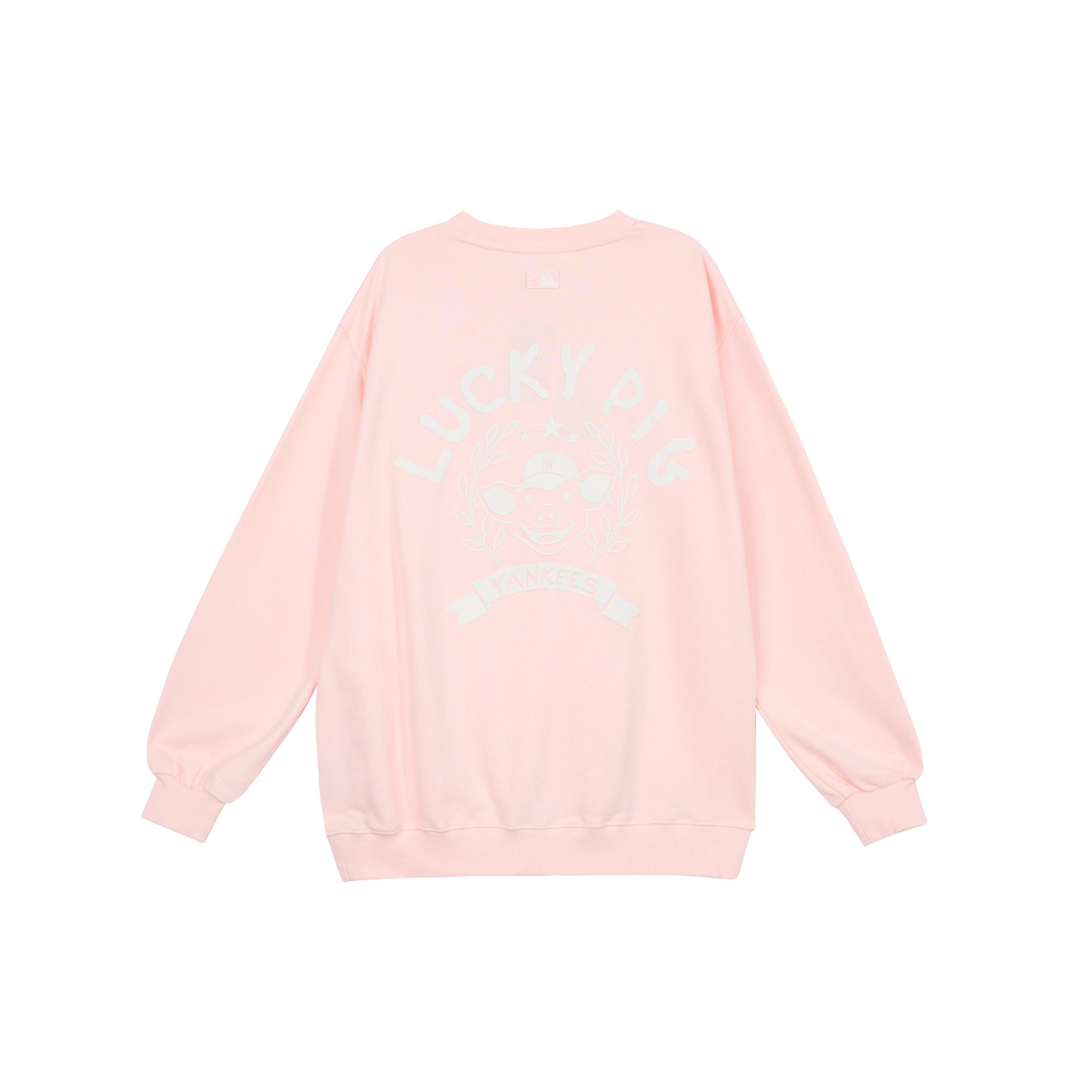 MLB Sweatshirts Unisex Pink Crew Neck Moderate Regular 31MTC6941-50P XS