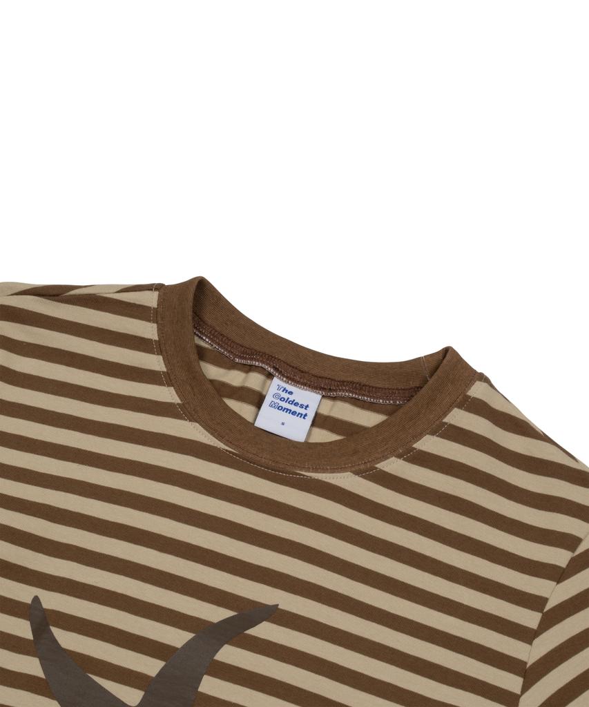 THE COLDEST MOMENT Tcm Starfish Stripe T (Brown)