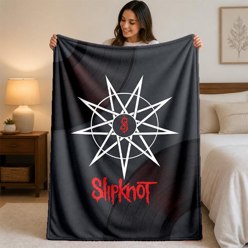 Coperta in Flanella con Stampa Slipknot Morbida Leggera Coperta Pluche per Letto Divano Uso Domestico