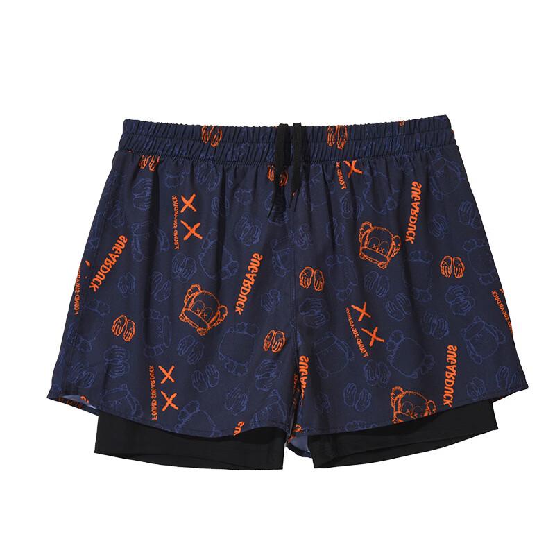 Junwen Men's Anti-Chafe Quick-Dry Boxer Swim Trunks