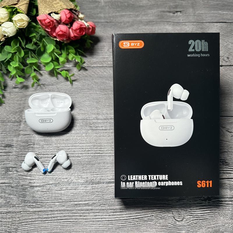 

BYZ S611 Bluetooth Leather Touch In-Ear Headphones чорний