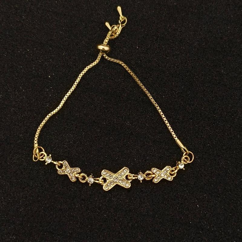 Zinc Alloy Bracelet Sparkling Zircon Flower Bracelet Handmade Bracelet Alloy For Daily Wear Fashion Accessory Party