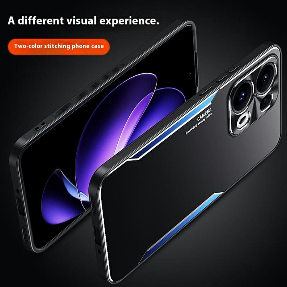 För Oppo Reno13 Pro 5G Fodral Aluminiumlegering+TPU Stötsäkert Telefonskal