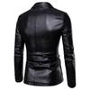 Jachetă din Piele PU Mărimi Mari pentru Bărbați Meikeduo - Guler Business Casual Tineresc pentru Primăvară și Toamnă