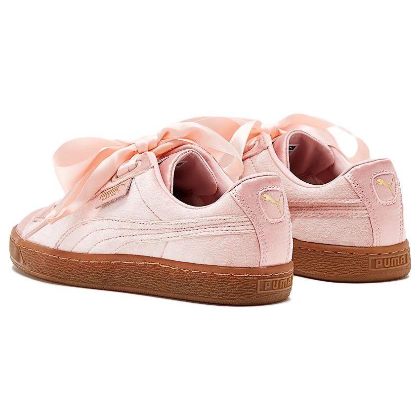 Puma Scarpe da ginnastica casual retrò Basket Heart Vs Velvet Bow Donna Rosa 366731-02