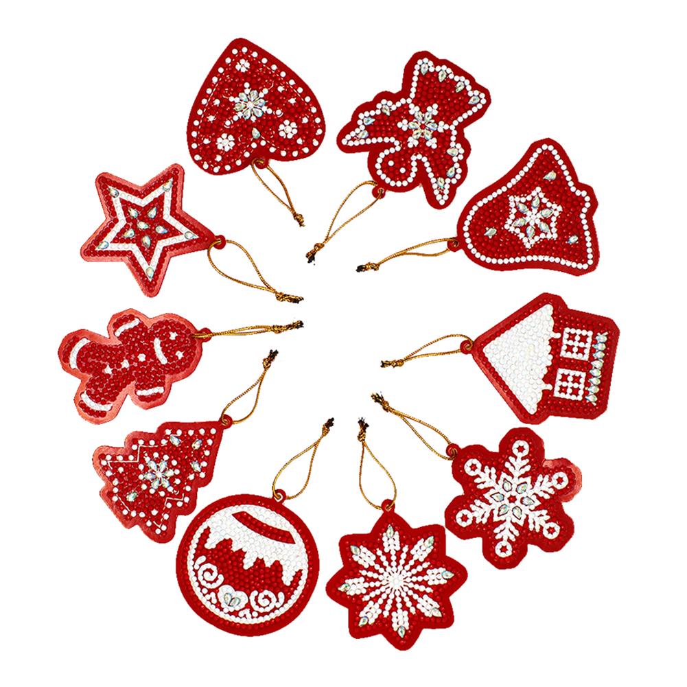5/10pcs Diamond Painting Christmas Santa Claus Pendant Decoration Atmosphere Decor for Children Christmas Gift Natal Navided