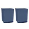 VidaXL Planters 2 Pcs, Flower Boxes, Plant Pots, Flower Boxes Garden Terrace Patio Outdoor, Blue Grey 30x30x37 364180
