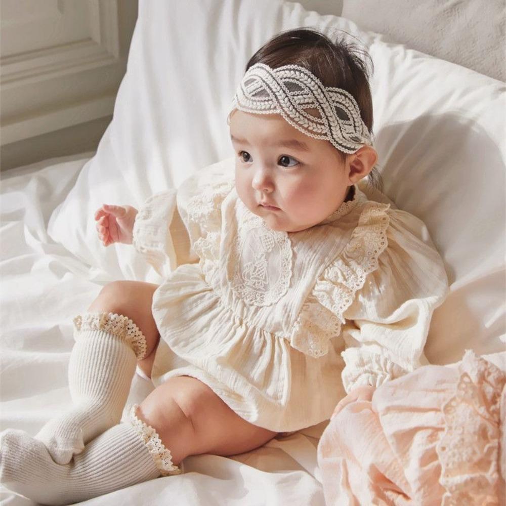Wave Infant Hairband Embroidered Elastic Hair Hoop Fashion Lace Baby Headband  Kids