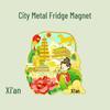 China Scenic City Metal Refrigerator Magnet: Hangzhou, Xi'an, Wuhan, Beijing, Guangzhou, Qingdao, Kunming, Chongqing