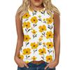 Women's Casual Round Neck Printed Sleeveless Vest Tops Vest