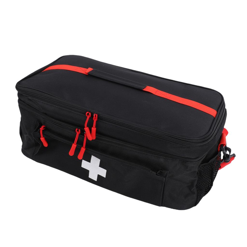 First Responder Bag Medication Carrying Case Emergency Supplies Storage Bag for Car Home Office Outdoor Black