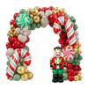 125 Stück Weihnachten Bogen Girlande Ballons, Weihnachten Zuckerstangen Nussknacker Weihnachten Neujahr Party Dekoration