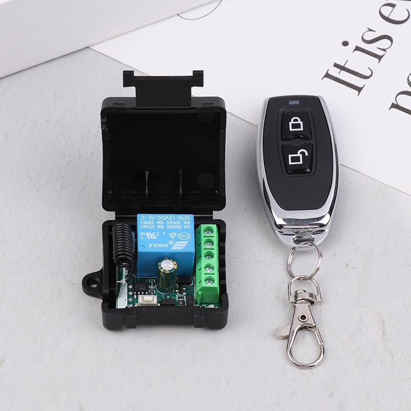 Universal Gate Remote Control Switch Dc 12V Rf 433 Mhz Asking Code Relay Receiver Diy Mini Module For Garage Door Led Lighting