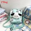 Cinnamoroll Hello Kitty Kuromi Canvas Umhängetasche mit Nähten für den täglichen Gebrauch