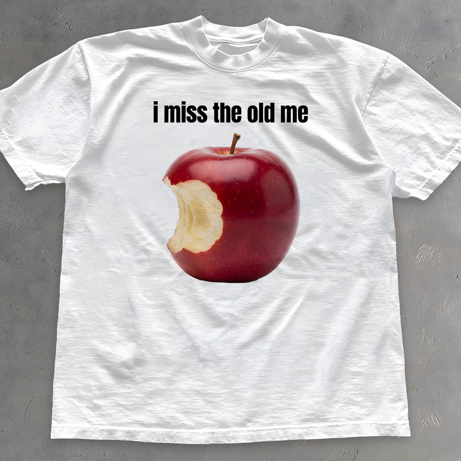 I Miss The Old Me Shirt - Funny Apple T-Shirt - Unisex Cotton Tee S