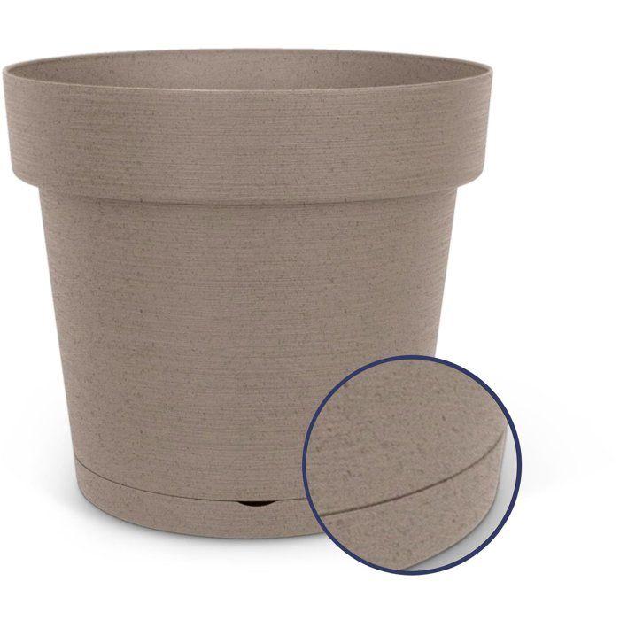 Pot de fleurs avec réserve rond - GARDEN ID - Glamour - Ø 50 - 47 L - H 43 cm - Taupe