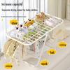 Foldable Balcony Clothes Drying Rack with Storage for Baby Clothes, Socks, and Underwear