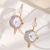 Fashion Pearl Bracelet Watch Gemstone Quartz Rhinestone Dial Watch Quartz Wristwatch  Evening Party