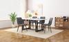 120x70cm Light Luxury Dining Table, Metal Frame, Rectangular Modern Kitchen Table with Metal Legs for Dining Room Living Room, Black Table Legs